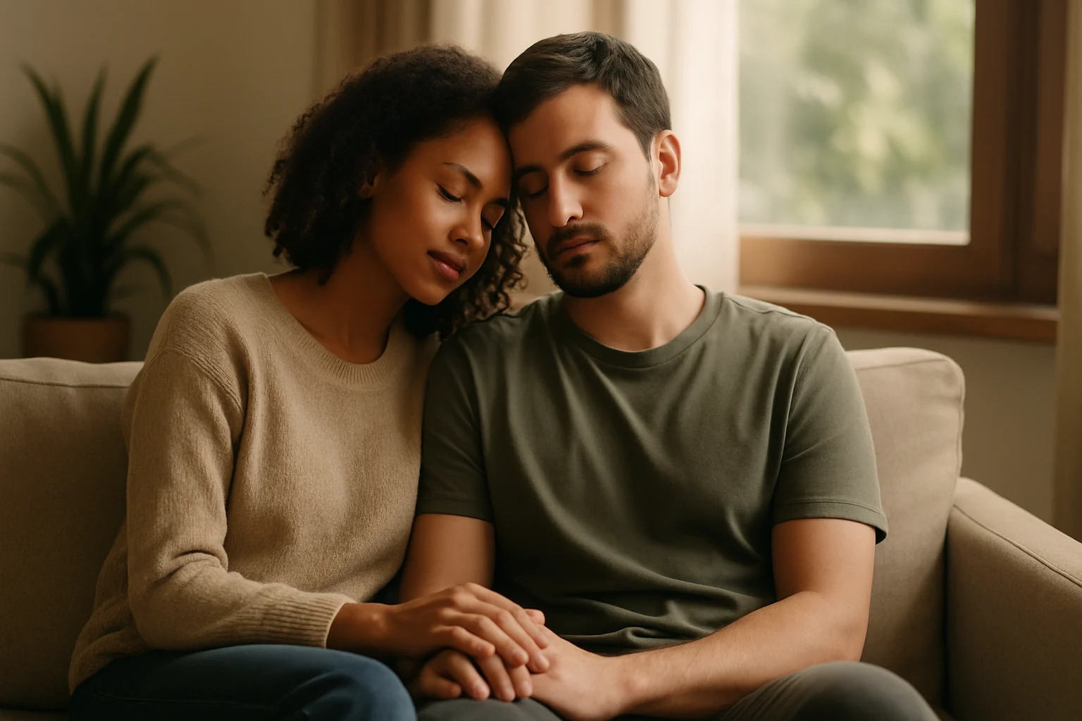 Couple sharing a quiet moment together