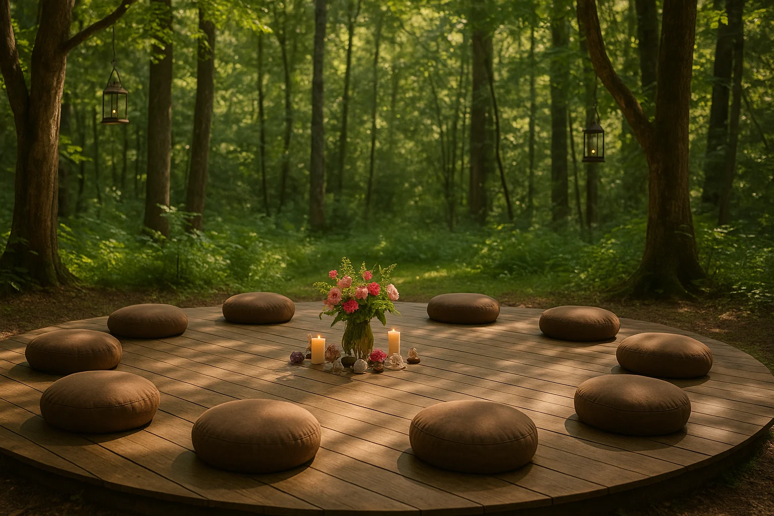 Guided session at a tantric intimacy retreat