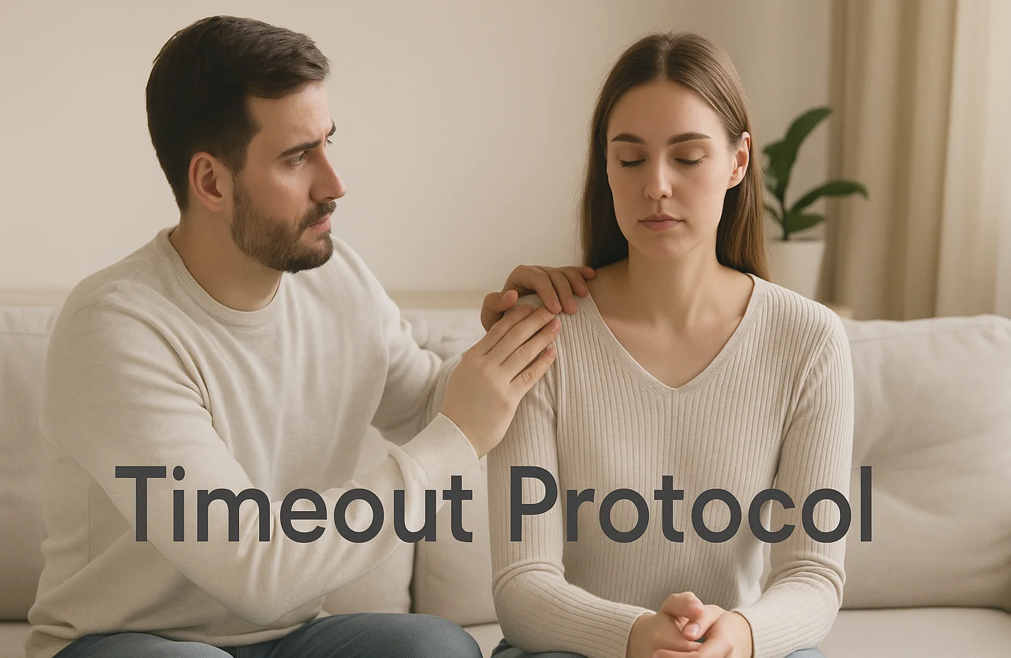Couple handling conflict with care
