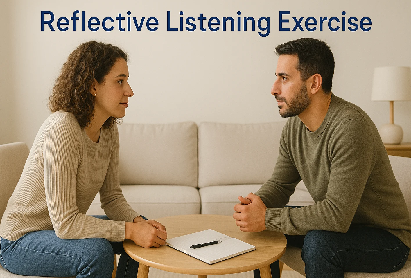 Couple practicing communication exercises