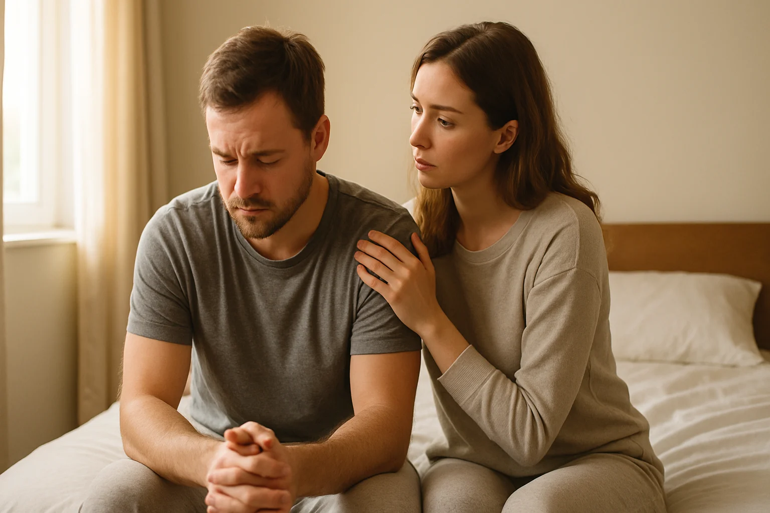 Couple discussing emotions openly