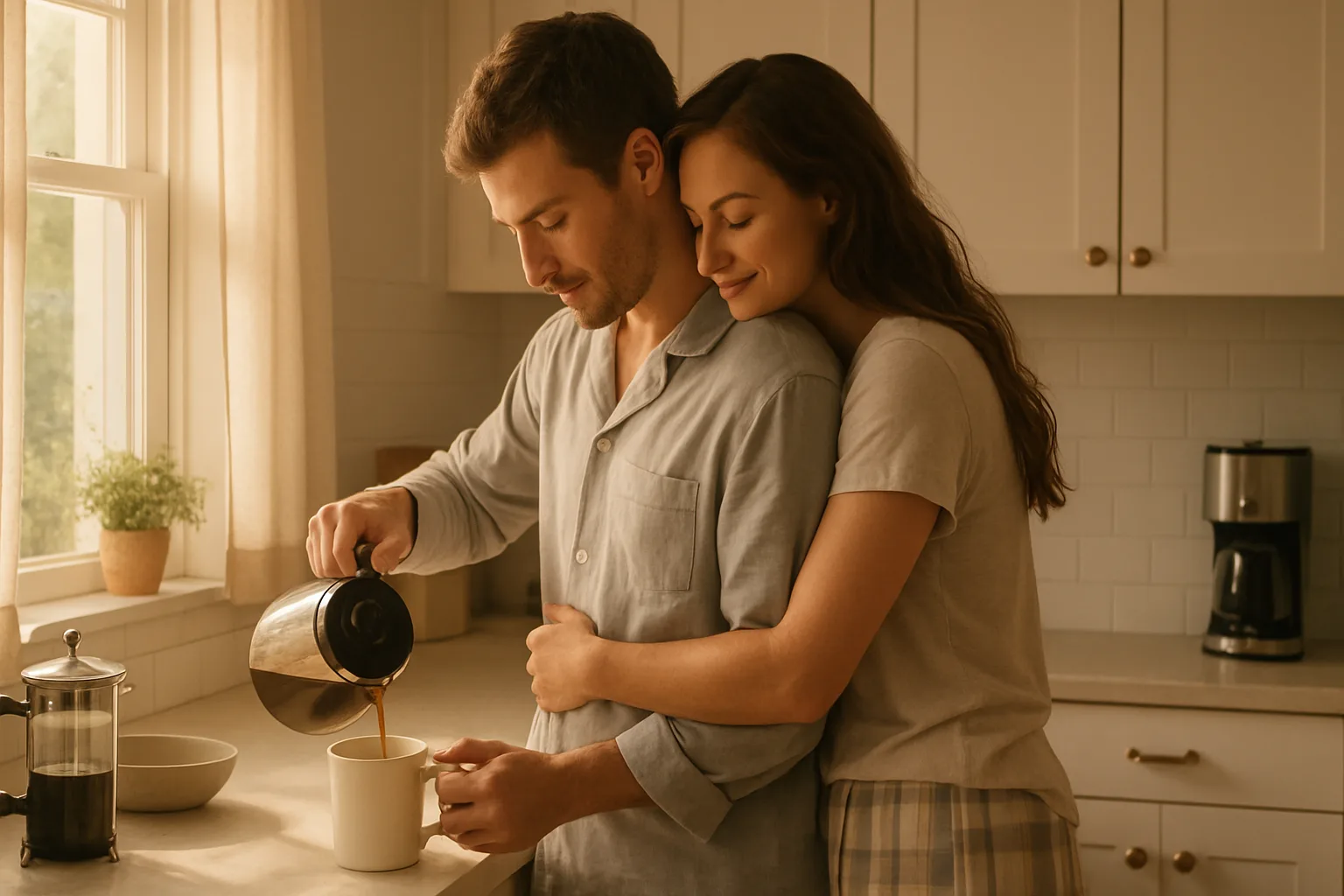 Couple enjoying daily rituals to strengthen emotional bond