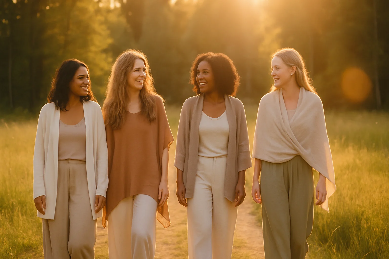Group at a women’s intimacy workshop retreat