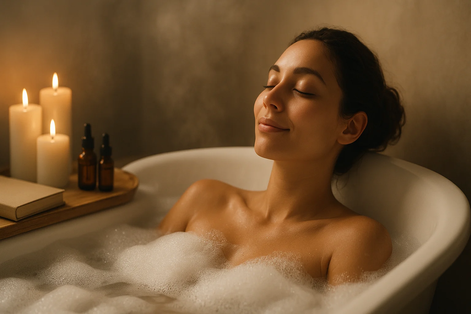 Woman practicing self-care to rebuild trust