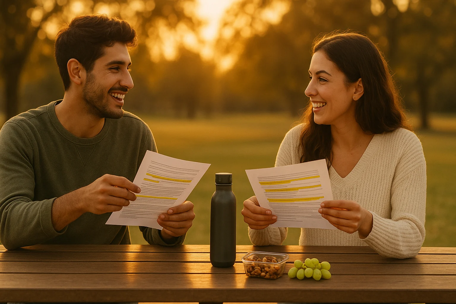 Couple sharing with relationship questionnaire