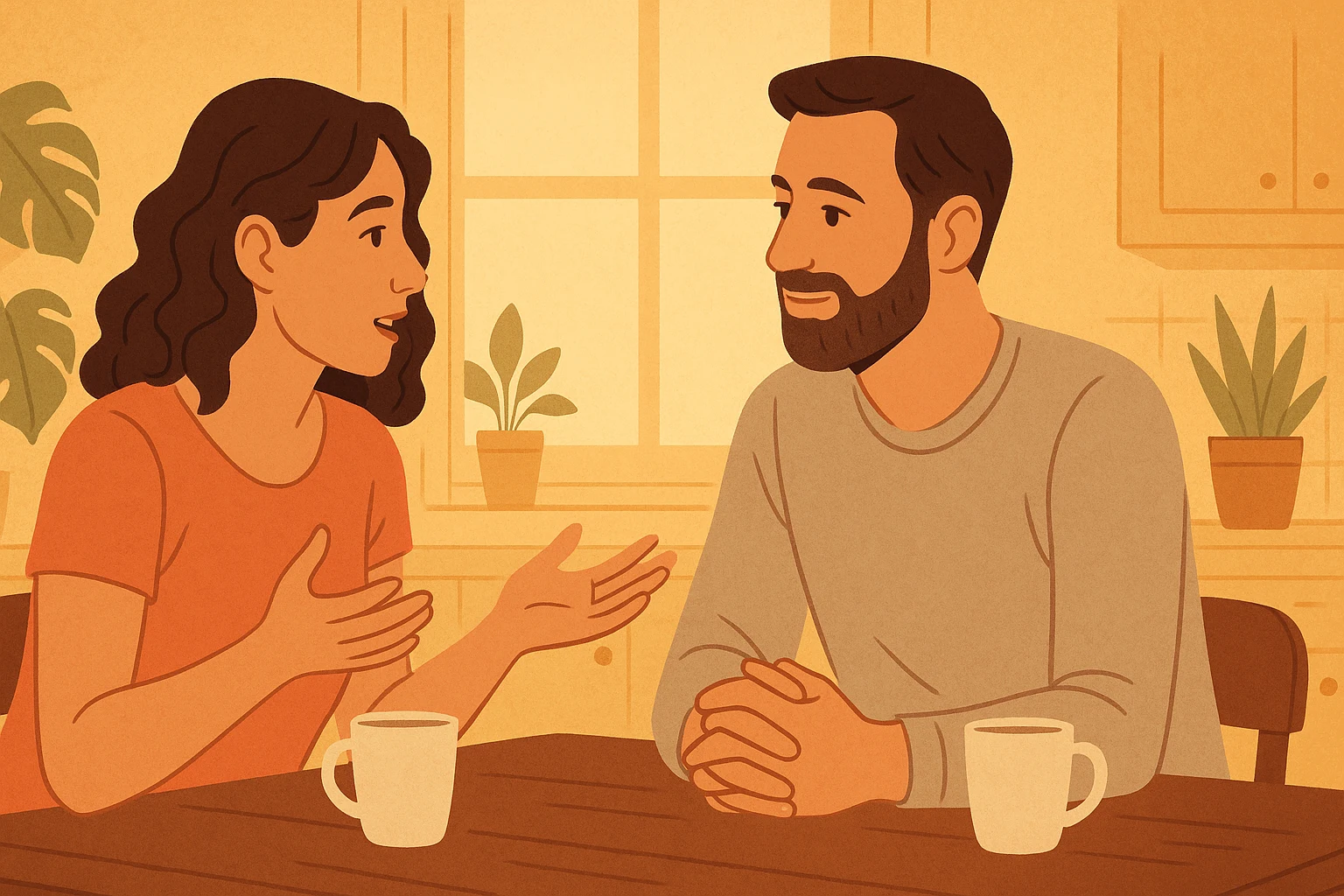 Couple communicating openly about intimacy