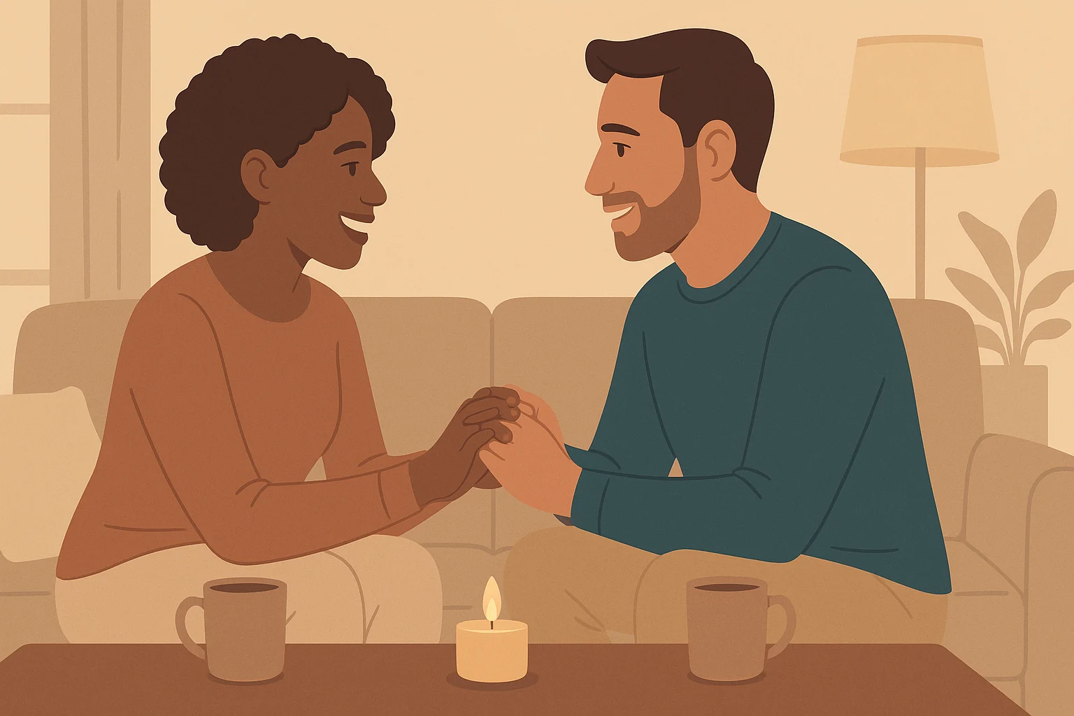 Couple discussing intimacy for deeper connection