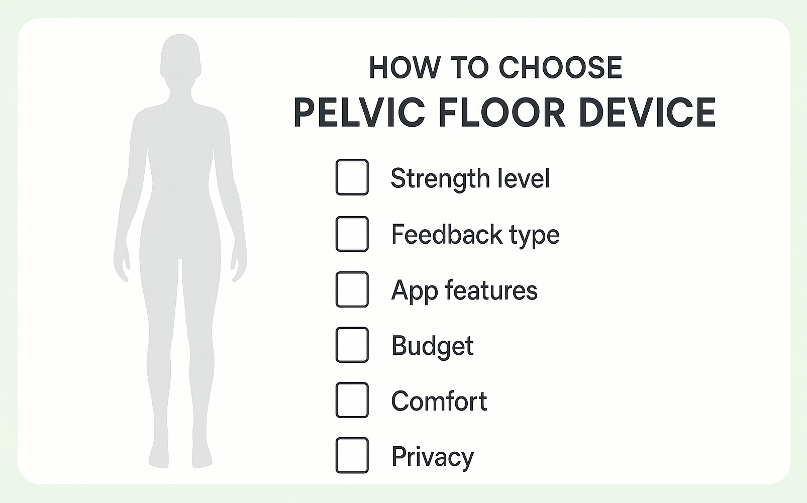 Guide to choosing a pelvic floor exercise device