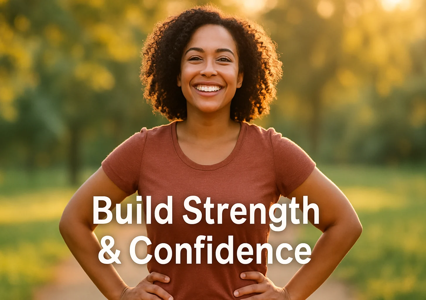 Confident woman after pelvic floor exercise success