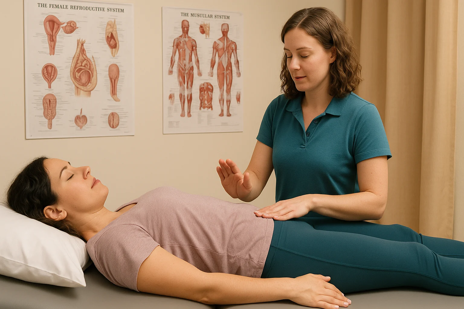 Woman in pelvic floor therapy session for women’s pelvic health