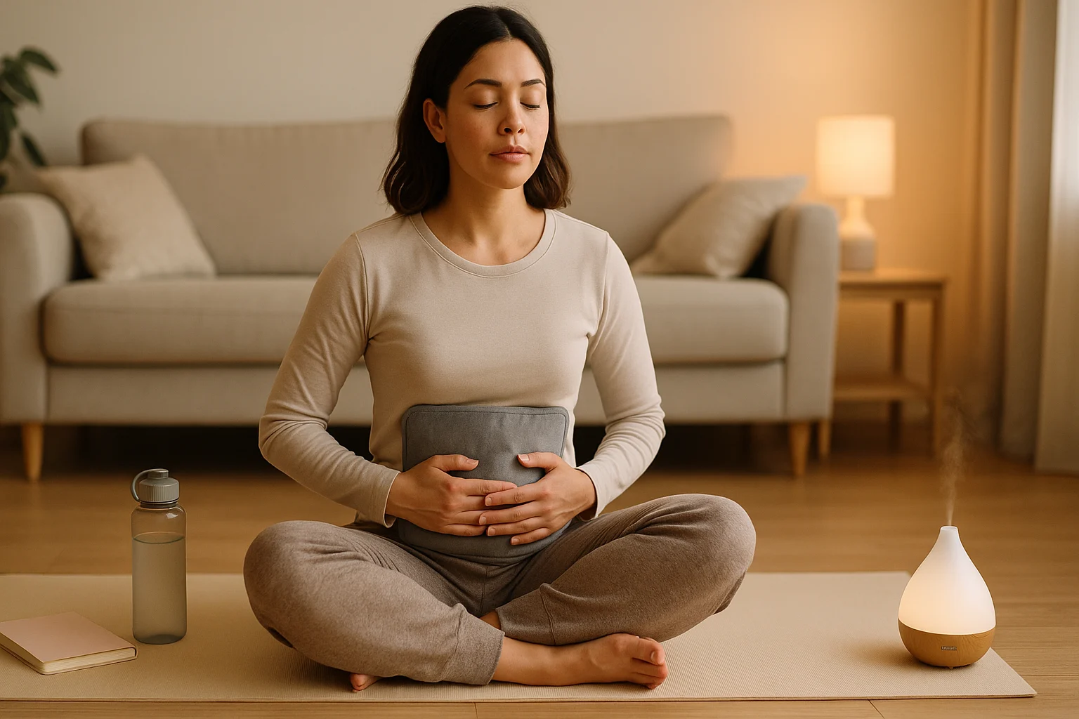 Woman practicing pelvic pain relief for women’s pelvic health