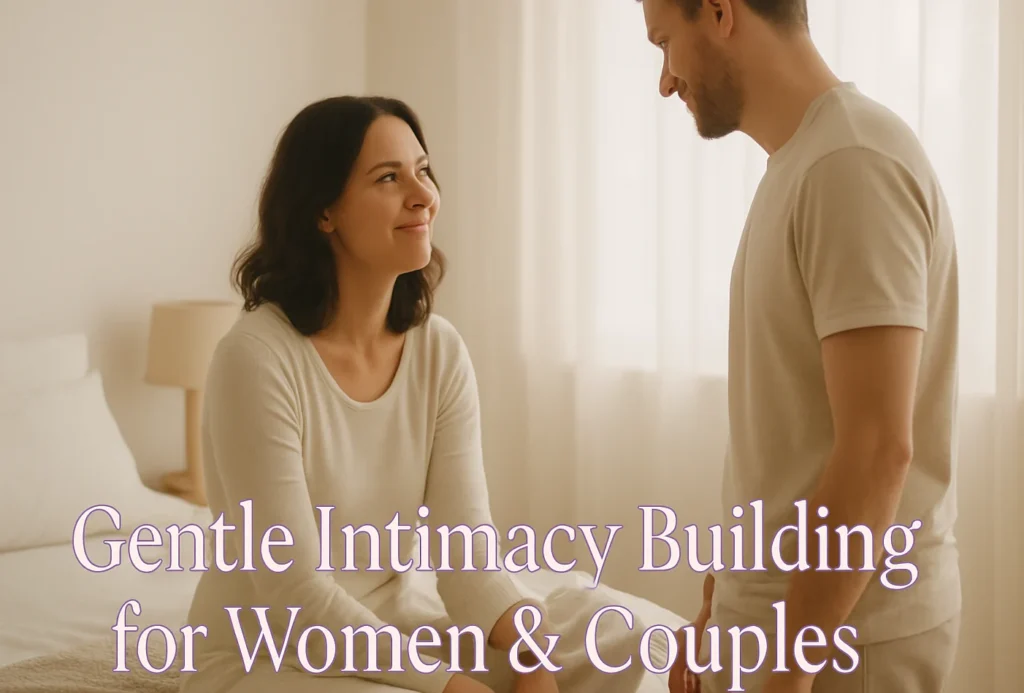 Couple rebuilding emotional and physical intimacy through gentle exercises
